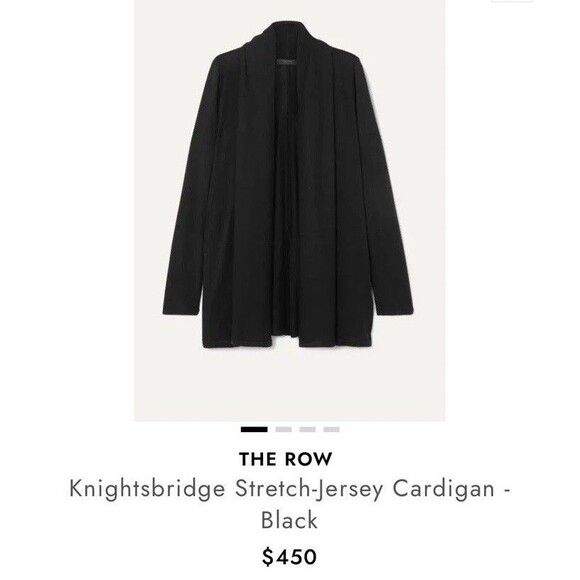 THE ROW Knightsbridge Open Front Light weight Cardigan Black - Small ($450) - Picture 12 of 12